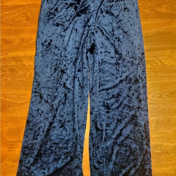 Cynthia Rowley Blue Velvet Pants - Picture 4 of 4